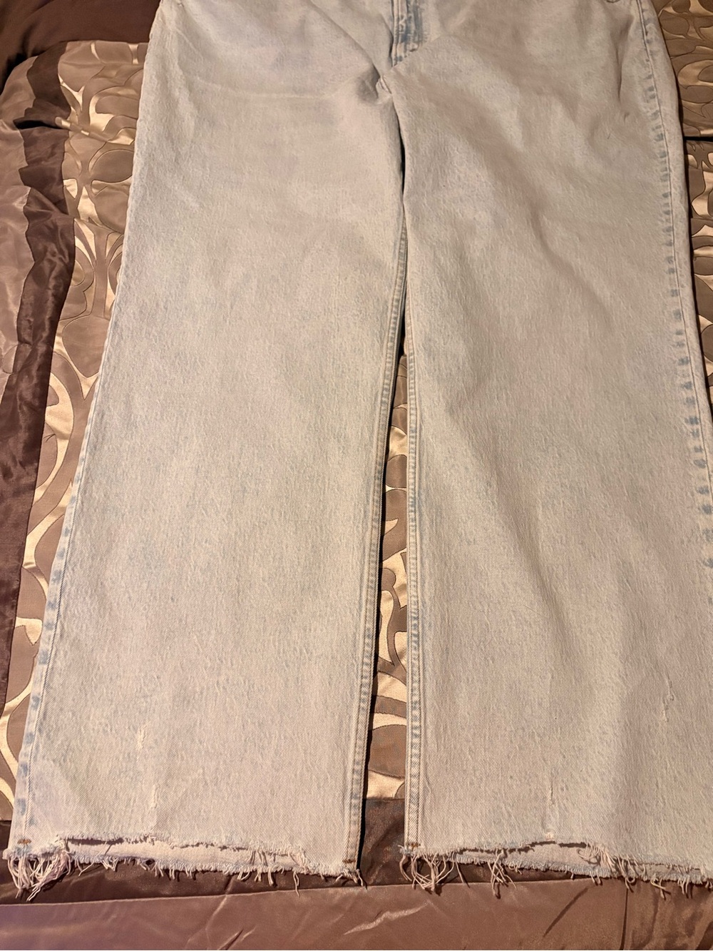 NWT 24w Tall Abercrombie & Fitch Light Blue High-Rise Straight Jeans curve love - Picture 5 of 14